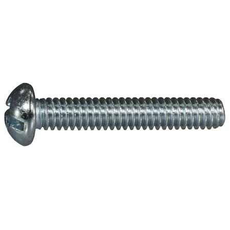 Midwest Fastener 1/4"-20 x 1-1/2 in Combination Phillips/Slotted Round Machine Screw, Zinc Plated Steel, 100 PK 07686